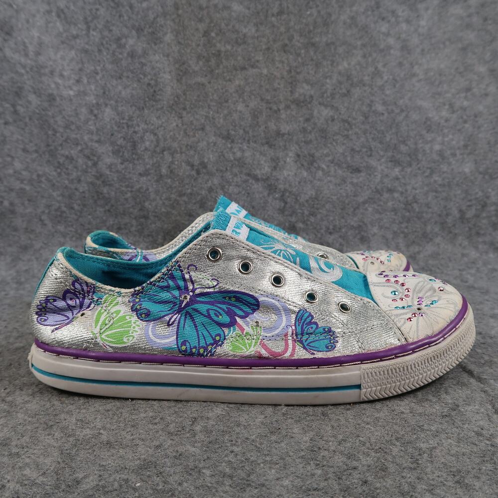 Airwalk Shoes Kids 3 Slip On Casual Trainer Sneakers Butterflies Rhinestone Girl